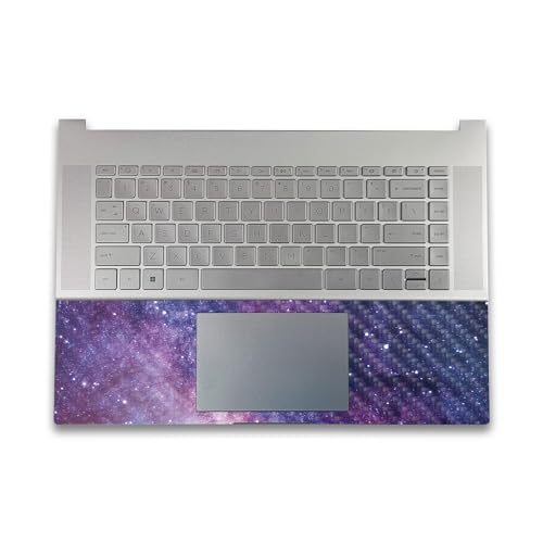 Image of Carbon Fiber Gaming Skin Compatible with HP Envy x360 16 inch (2023) - Violet Stars - Premium 3M Vinyl Protective Wrap Decal Cover - Easy to Apply | Crafted in The USA by MightySkins