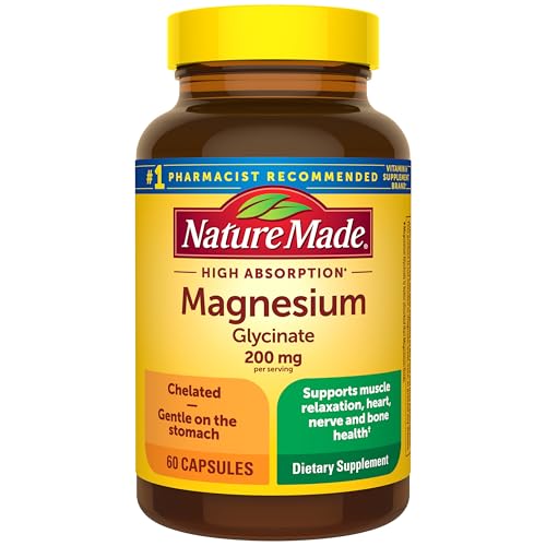 Nature Made Magnesium Glycinate 200 mg per Serving, Magnesium...