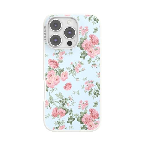 PopSockets iPhone 16 Pro Phone Case with MagSafe- Cottage Tutu Blue