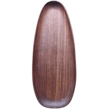 Ceramic Platter Solid Wood Round Dinner Plates Snack Fruit Dry Fruit Plate Handmade Sushi Tea Tray Dessert Dinner Plate Tableware Large Serving Plate