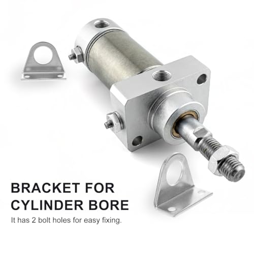 3 Paar Pneumatikzylinder Halterung, Edelstahl Zylinderstangen U Klemme, Gabelkopfhalterung FüR Luftzylinder, Rostfreie Zylinderhalterungen, ZylindermontagezubehöR, Silber, 2.08*1.65*0.91 Zoll