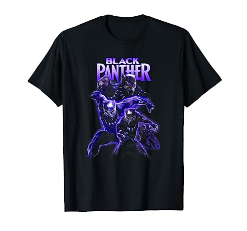 Marvel Black Panther: Wakanda Forever Purple Neon Panthers T-Shirt