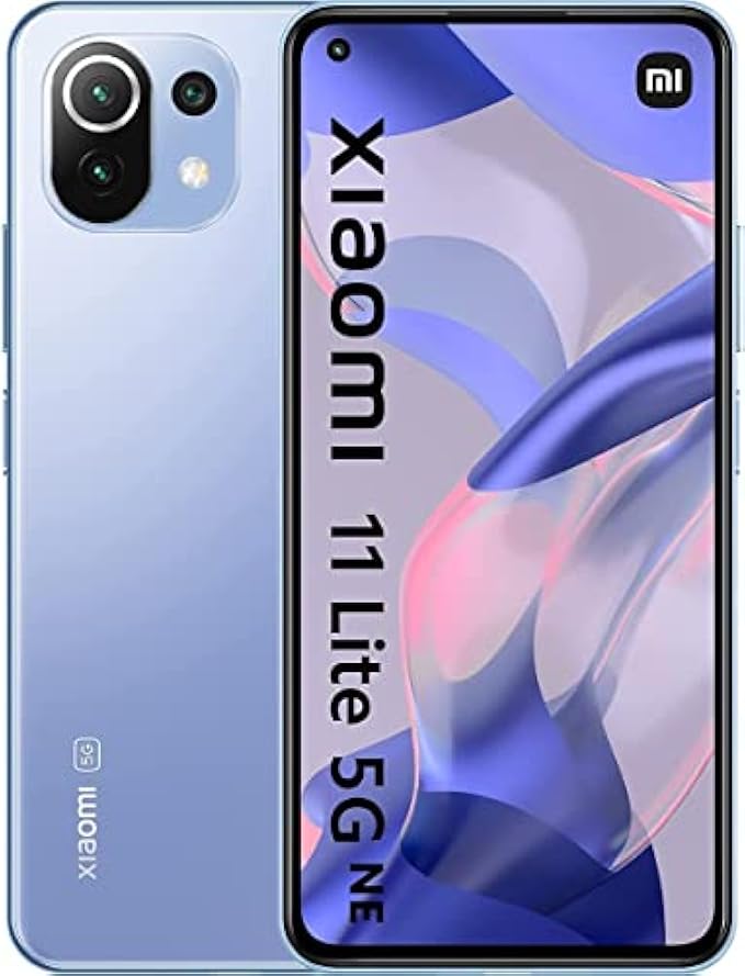 Xiaomi Mi 11 Lite 5G NE Unlocked Cellphone,5G + 4G Volte Smartphone,8GB+128GB, 6.55” FHD+AMOLED DotDisplay, 64MP+8MP+5MP Triple Camera, 4250mAh 33W Fast Charging,GSM Only,Blue