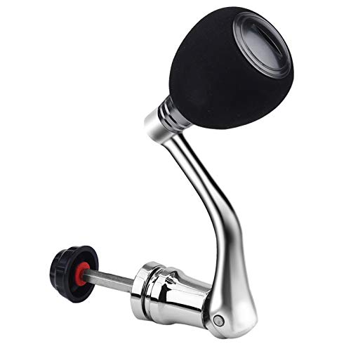 Fishing Spinning Reel Handle, Fishing Reel Replacement Handle Fishing Reel Grips Metal Rocker Arm Grip(Silver Large for 4000 & 5000 & 6000)