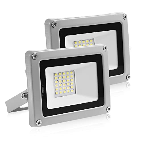 Projecteurs Extérieur 30W, Spot LED Extérieur 3000LM, Imperméable IP65 LED Projecteur, 6000K Blanc Froid Floodlight, Spot LED Extérieur Projecteur LED pour Jardin Entrée Garage (30W-2) Cover