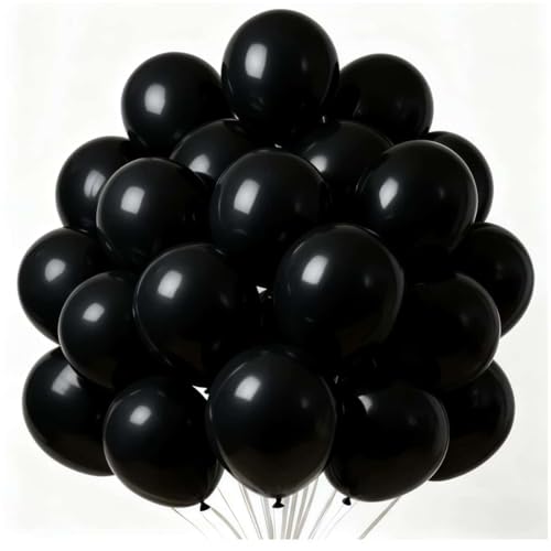 Image of 300 Pack Black Balloons 12 inch Black Latex Party Balloon Bulk for Various Party Events Decorations