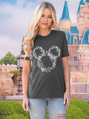 Image of Magic Kingdom Castle Shirt Holiday Short Sleeve Boho Clothes for Women
