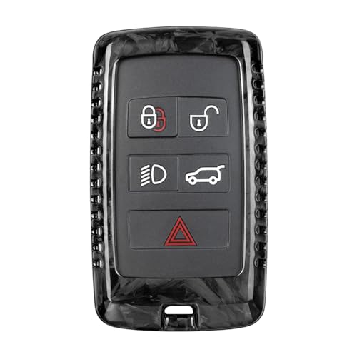 Coques de clé Defender Discovery Range Rover Evoque Velar carbone noir