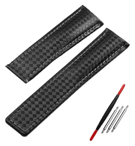Bracelet STRAPSCARBON 22 mm noir élégant pour montre homme