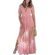 Amazon.com: LRISES Women Wrap V Neck Fall Floral Embroidered Lace Maxi  Wedding Dress Boho Long Sleeve Wedding Guest Formal Party Dresses Black :  Clothing, Shoes & Jewelry