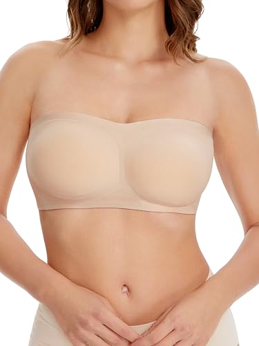 HBselect Sujetador sin Aros Mujer con Relleno Cómodo Minimizer Bralette Sujetador Push Up Mujer sin Costuras con Extra Extensor