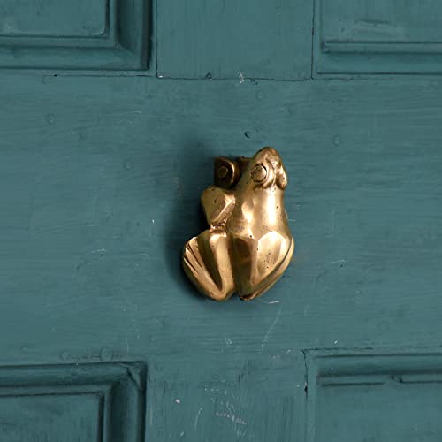 Indian Shelf Brass Frog Door Knocker - Gold Door Decorations - Victorian Style Door Ring Bell - 5.58 Cm #TOP1