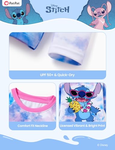 Image of Disney Marvel Spiderman Stitch Rash Guard Shirts Minnie Ariel UPF50+Swim Shirt Boy /Girl Surf Swim Suit Top Kid Swimwear 2-14Y