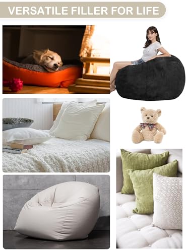 HDMLDP 20LBS Bean Bag Filler High Density Shredded Memory Foam Pillow Stuffing Beanbag Filling for Couch Big Joe Bean Bag Chair