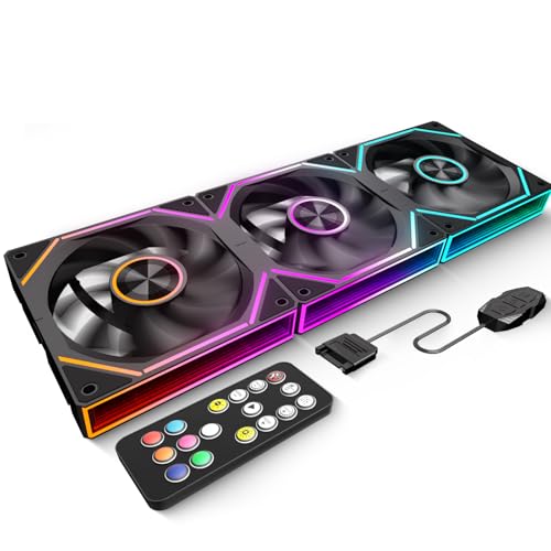 Ventiladores ARGB 120mm para PC FB120 con espejo infinito y cadena de margaritas