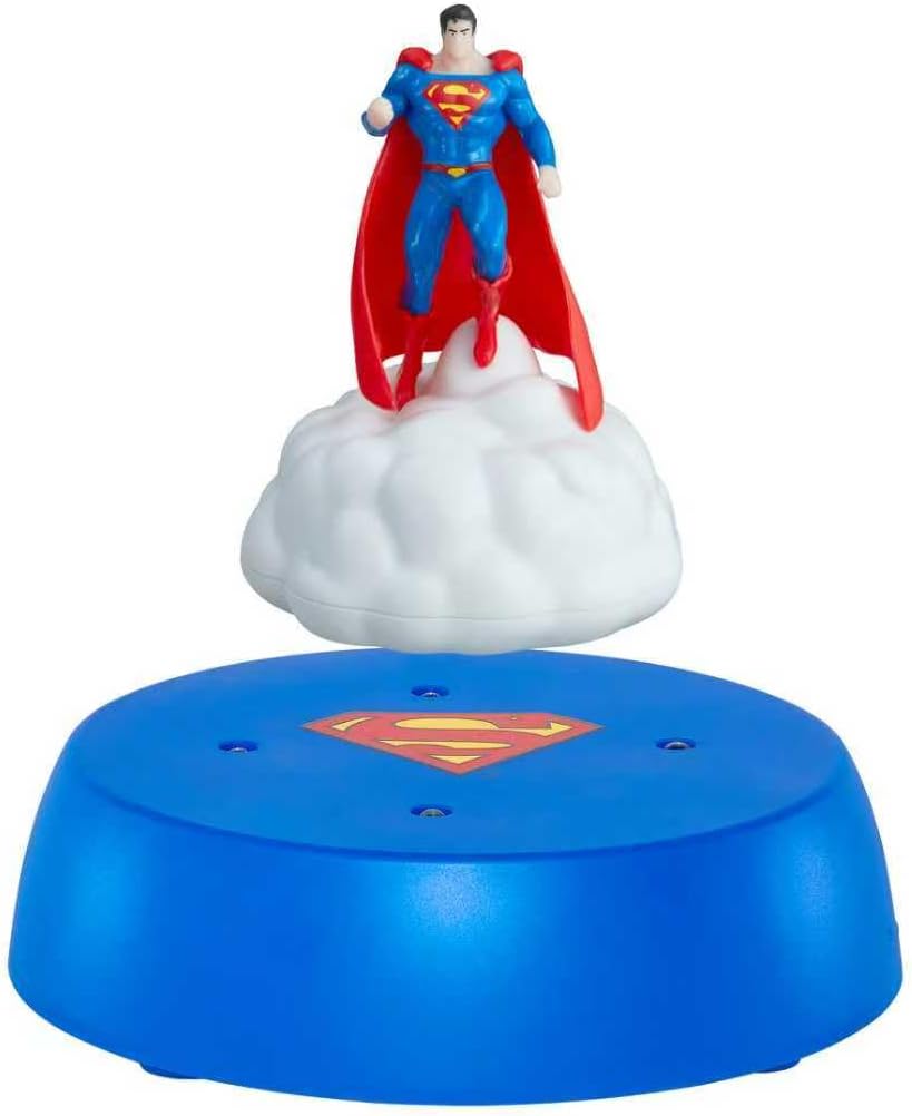 WARNER BROS Officially Licensed Superman Magnetic Floating Collectible Figurine with LED Lights – Levitating Superhero Display for Home Décor & Gifts