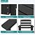 SERWALL Patio Dining Table Sets 5-Piece, Outdoor HDPE Dining Furniture Set with Umbrella Hole Cut-Out Table and 4 Chairs, All Weather Dining Set for Lawn, Garden, Backyard, Poolside, Black