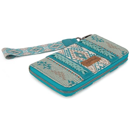 Image of X Wrangler Wristlet Western Wallet Boho Aztec Credit Card Holder for Women