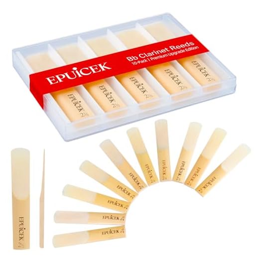 EPUICEK Bb Clarinet Reeds, Strength 2.5 for Beginners, 10 Pack