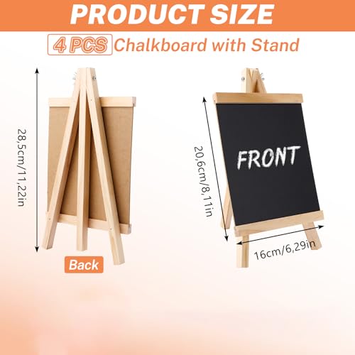 AKOLAFE 4 Stück Kreidetafel mit Ständer 29 x 16cm Schiefertafel zum Beschriften Kleine Kreidetafel zum Beschriften kreidetafeln Klein für Wohnzimmer, Geschäft, Restaurant, Hochzeit, Party