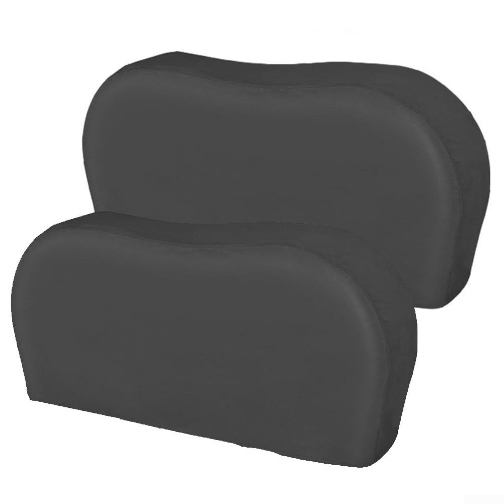 Cubiertas para neumáticos de camión y RV para todas las estaciones para neumáticos de doble eje con construcción de vinilo grueso y respaldo suave para evitar arañazos y daños climáticos (420 negro