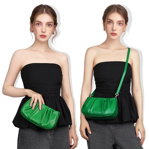 Clutch Purse for Women - Evening Small Shoulder Bag Anti Theft Removable Chain Adjustable Strap PU Handbag4