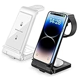 Station de recharge pour téléphone : le support de charge sans fil prend en charge le chargement des téléphones mobiles et des écouteurs en même temps, support pour téléphone portable