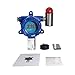 GasDog GD300-H2S,0-100ppm Fixed Gas Detector Alarm,Signal Output RS485, Wall Mounted Hydrogen Sulfide Tester, Monitor Displays Real-Time H2S Concentration (RS485,1NO+1NC)