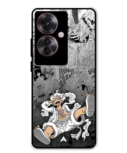 Image of Premium Anime 2 Case for Oppo Reno 11F (Glossy Finish) Soft-Touch Metal TPU Back Cover, Shockproof, Designer, Aesthetic Mobile Phone Case