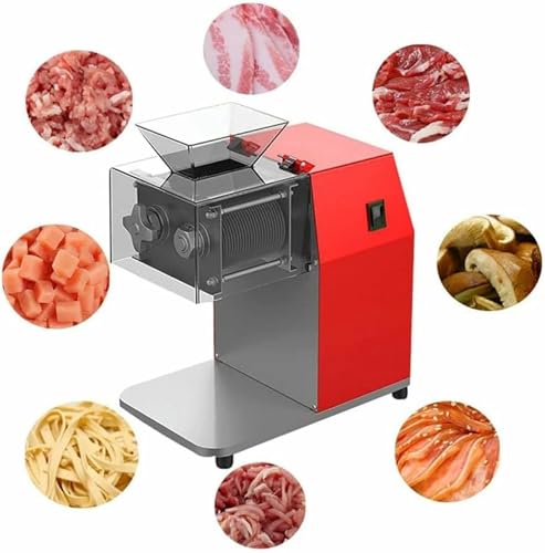 Cortadora de carne comercial de acero inoxidable, máquina cortadora de carne eléctrica, picadora de alimentos eléctrica móvil, cortadora de carne eléctrica de 850 W, cortadora de escritorio comercia - imagen 4