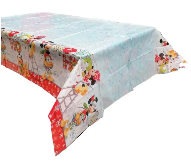 Pack Décoration Fête Mickey Mouse - Nappe 120x180 Cm + Fanions 2.4 M - Pour Anniversaire, Fête Enfants