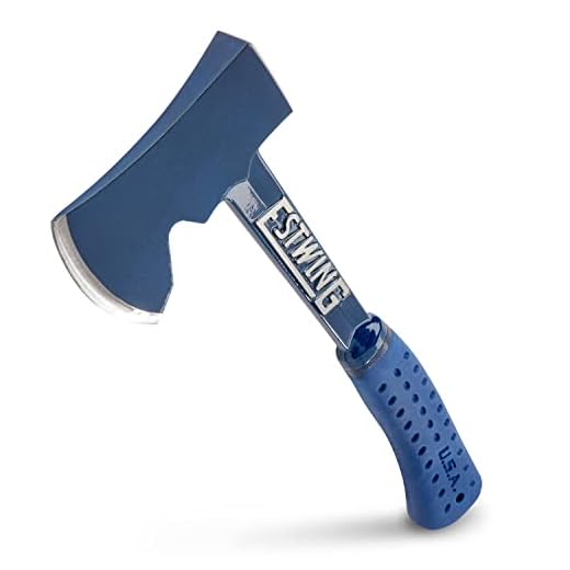 Estwing Camper's Axe - 14" Hatchet with Forged Steel Construction & Shock Reduction Grip - E6-25A