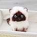 Siamese Cat Stuffed Animal Cushion Doll,Cute Emulation Little Fat Cat Plush Doll, Stuffed Animal Cat Toys for Kids Gift (10.23in)
