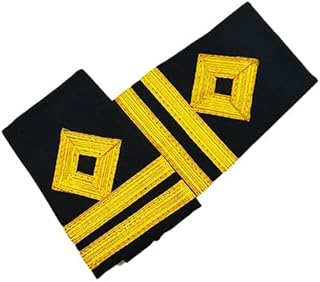 MarinersApp Soft Epaulettes | Uniform Accessory | Professional Emblem | Sturdy & Washable Gold Strip Shoulder Insignia | U Price In India