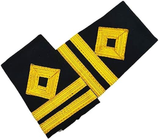 MarinersApp Soft Epaulettes | Uniform Accessory | Professional Emblem | Sturdy & Washable Gold Strip Shoulder Insignia | U