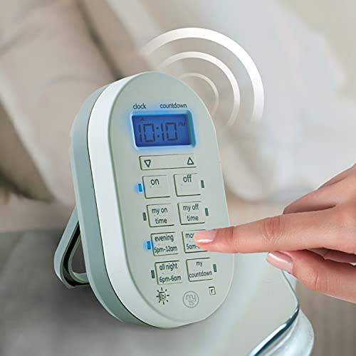 Mytouchsmart Wireless Programmable Outdoor / Indoor Digital Timer With Remote, Plug-In, 2 Outlets Grounded, 2 Custom On/Off Times,24 Hour Countdown,3 Daily Preset Options,Backlit Display,35167,Black #TOP7