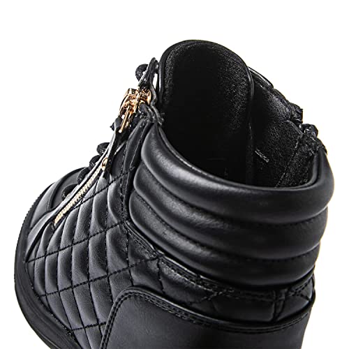 GLOBALWIN Women's Ankle Boots Black Wedge Sneakers For Women 8.5M - image 7