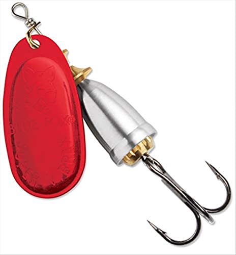 Rapala Classic Vibrax Spinner, 1/4-Ounce, Bleeding Silver