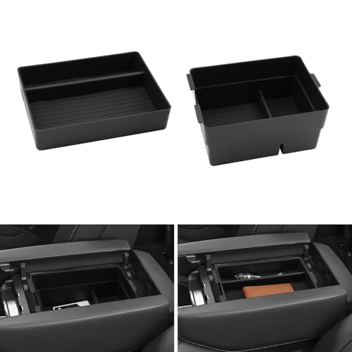 LUWU 2025 2026 Lexus TX Center Console Organizer 2-Pack for 2024 2025 2026 Lexus TX 350/500h/550h+ Accessories Armrest Console Storage Box Glove Organizer Tray ABS Material Black