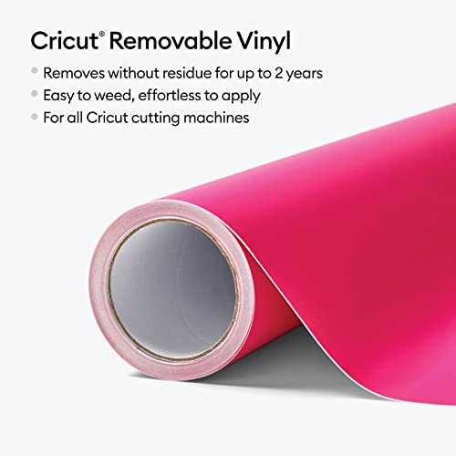 Vinyle Adhésif Cricut Amovible pour Décoration Murale et Objets Fuchsia