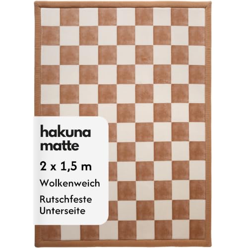Hakuna Matte Cloud Soft Baby Crawling Blanket 200 x 150 x 2.5 cm Checkerboard Pattern