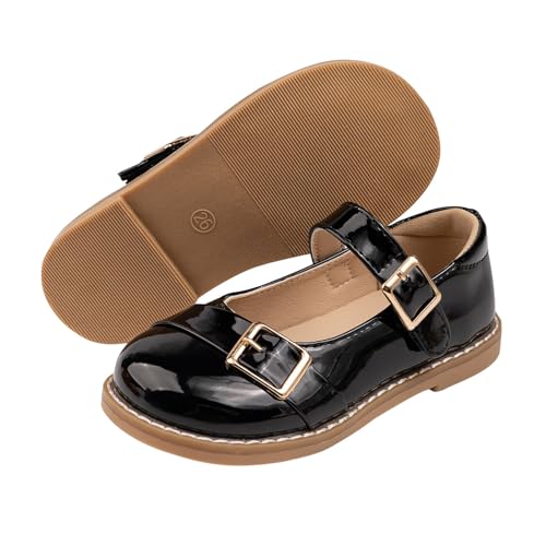 Toddler Girls Mary Jane Shoes School Uniform Formal Leather Sneakers Kids Strap Ankle Soft Wedding Flat Non Slip Shoes2