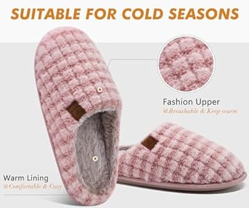 Pantoffels voor heren, geruit, winter, warme schoenen voor thuis van traagschuim, gevoerde pluche wol met rubberen antislipzool, Grijze keperstof, 43 EU