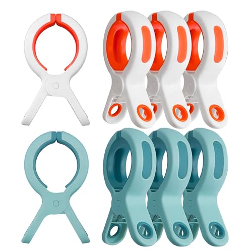 FUYAHA Towel Clips for Beach Chairs - 8 Pack Towel Clips for Chairs Cruise, Heavy Duty Plastic Clothes Pins,Pool Chair Clips Windproof Towel Holder Clips for Beach Cruise Essentials Must Haves