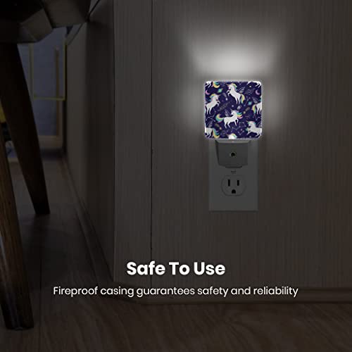 Fjogymlea Night Light Girls Nightlight Plug In For Kids Bedroom Led Lights Into Wall Cute Animal Printing Set Of 2 Auto Dusk To Dawn Sensor Lamp Bathroom Bedside Home Decoration #TOP5