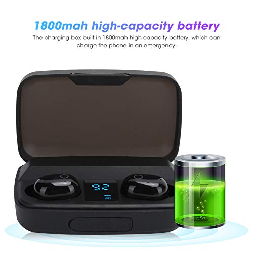 Fone de ouvido Bluetooth, fone de ouvido intra-auricular fácil de carregar e armazenar, controle de