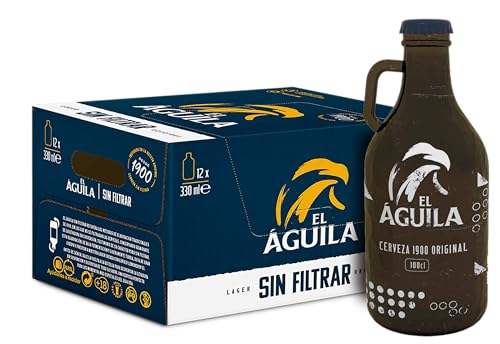 EL AGUILA SIN FILTRAR CERVEZA LAGER ESPECIAL CAJA PACK BOTELLA 12X33CL + BOTELLA VINTAGE 94CL