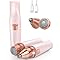 Tondeuse à Sourcils & Rasoir Visage Femme: 2 en 1 Rasoir Électrique Rechargeable avec Lumière LED, Épilateur Visage Doux et Indolore pour Sourcils/Lèvres/Joues/Menton, Portable(Rose)