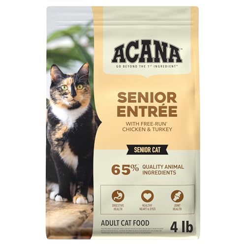 ACANA Dry Cat Food for Seniors Senior Entr&eacute;e Chicken Turkey and Duck 4lb Bag