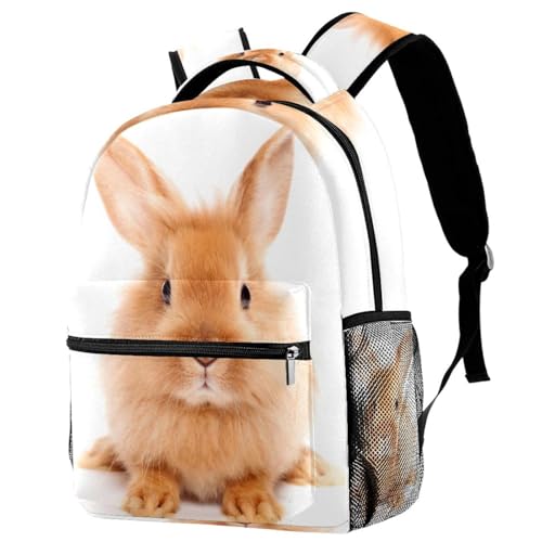 Sac à dos motif lapin mignon imprimé multicolore 29.4x20x40cm pour tous
